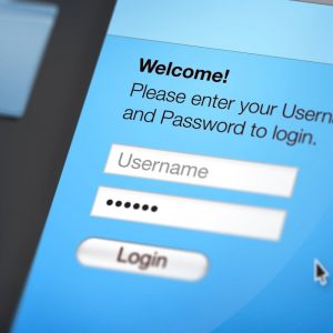 Login screen asking for username and password