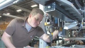 Man using machine