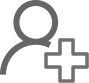 Person with plus sign icon
