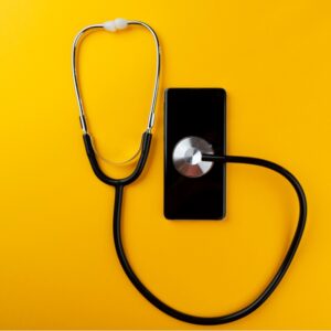 Yellow background with stethscope