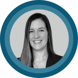 Black and white headshot of Julie Bazzell